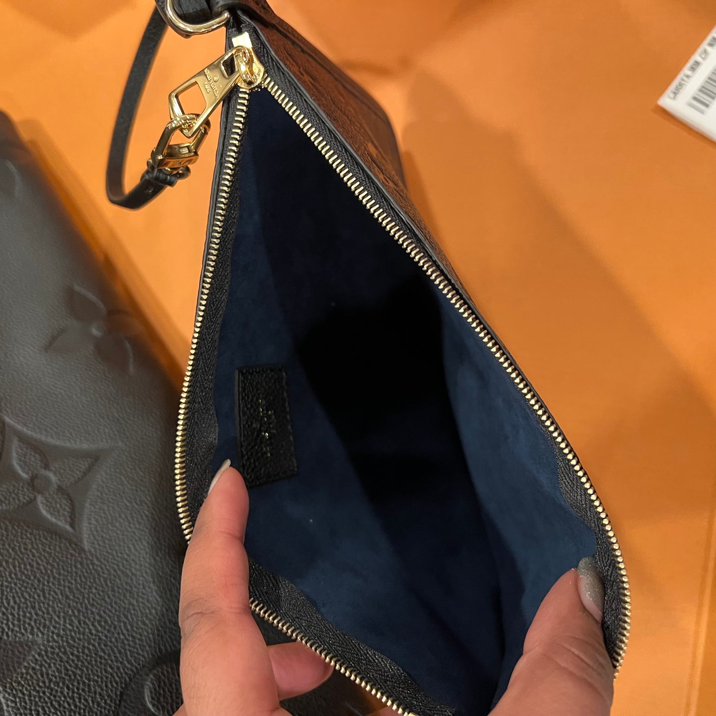 LOUIS VUITTON Black Empreinte Carryall MM