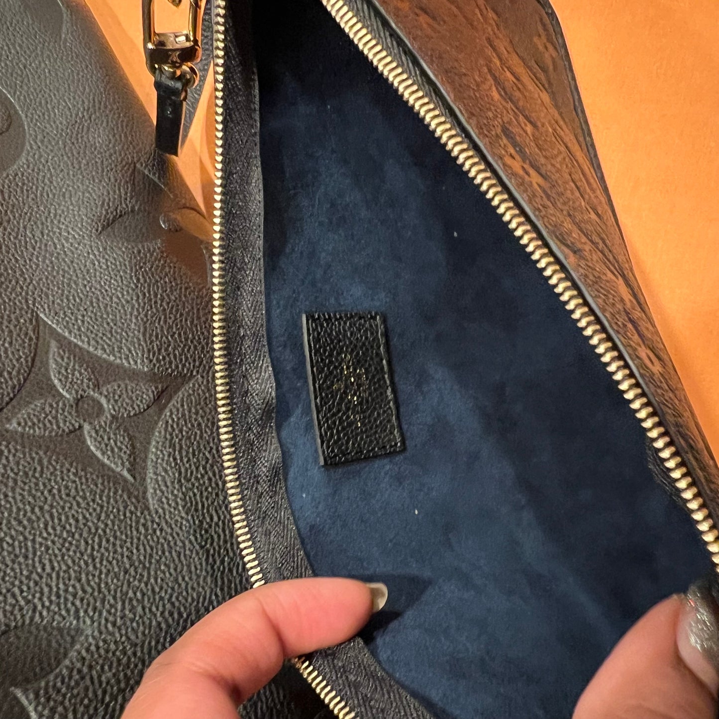 LOUIS VUITTON Black Empreinte Carryall MM