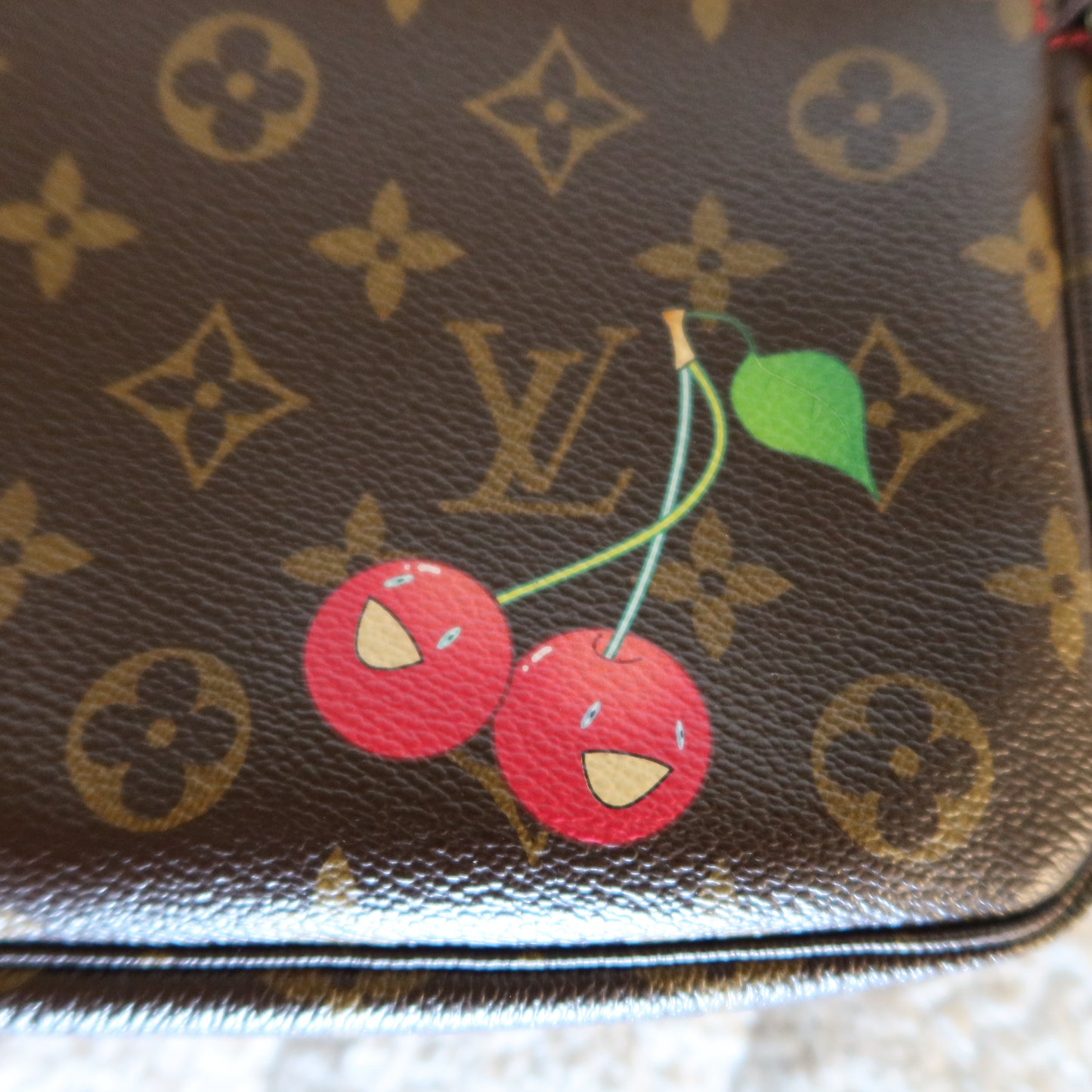 LOUIS VUITTON Monogram Murakami Cherries Pochette Accessoires