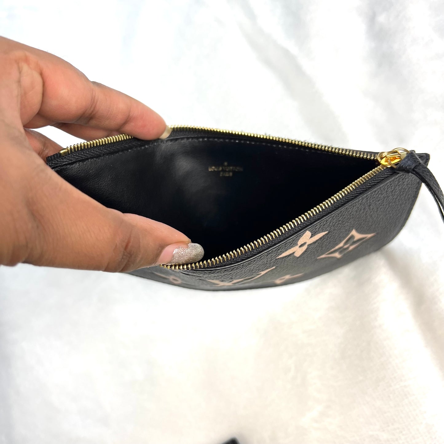 LOUIS VUITTON Black Bicolor Felice Pochette Inserts Only