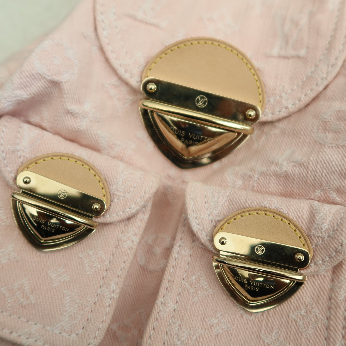 LOUIS VUITTON Pink Denim Venice Backpack NM