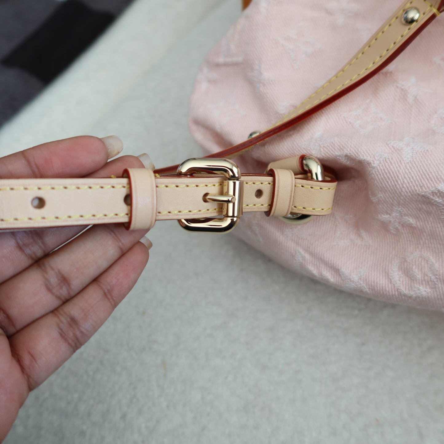 LOUIS VUITTON Pink Denim Venice Backpack NM