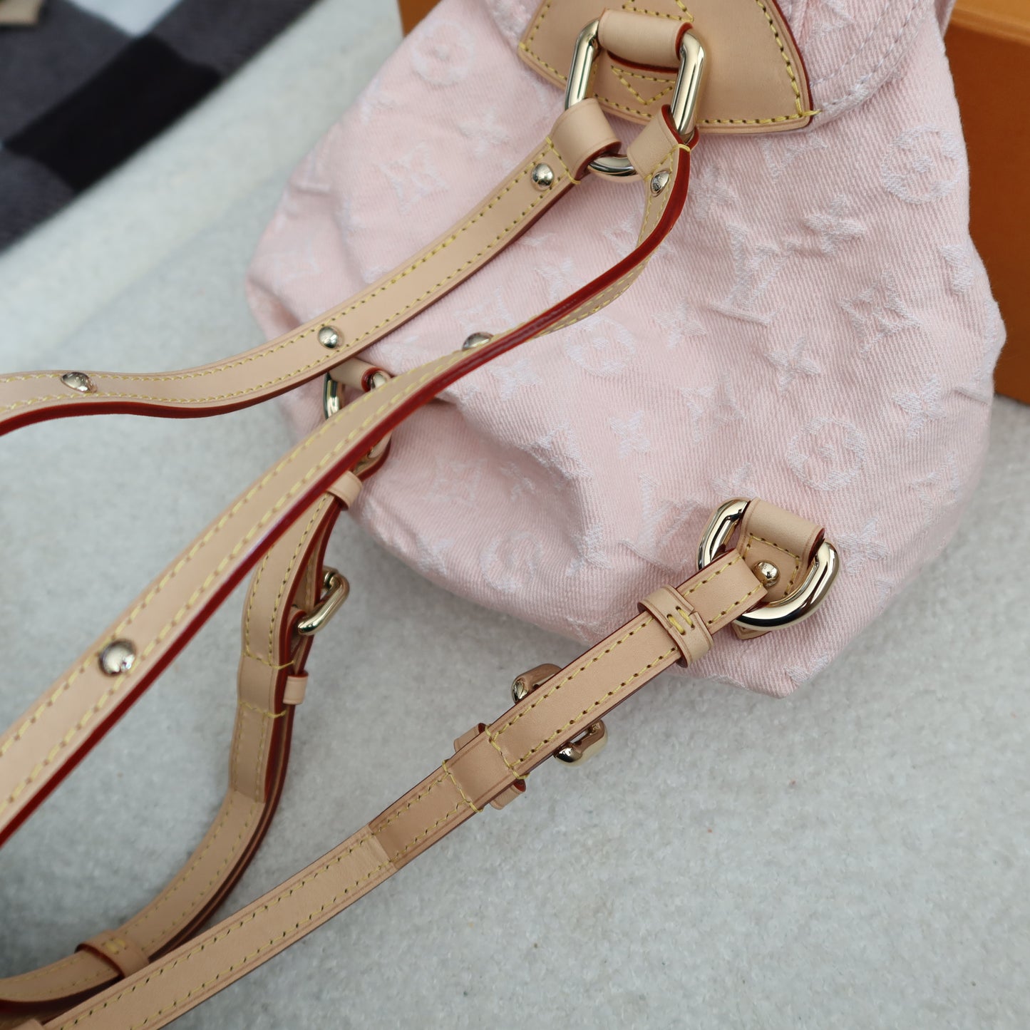 LOUIS VUITTON Pink Denim Venice Backpack NM