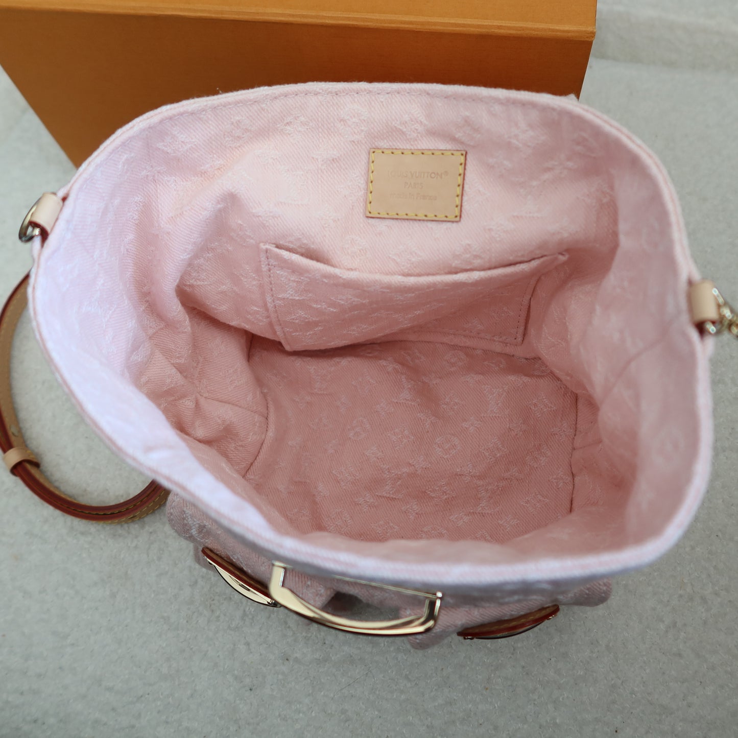 LOUIS VUITTON Pink Denim Venice Backpack NM