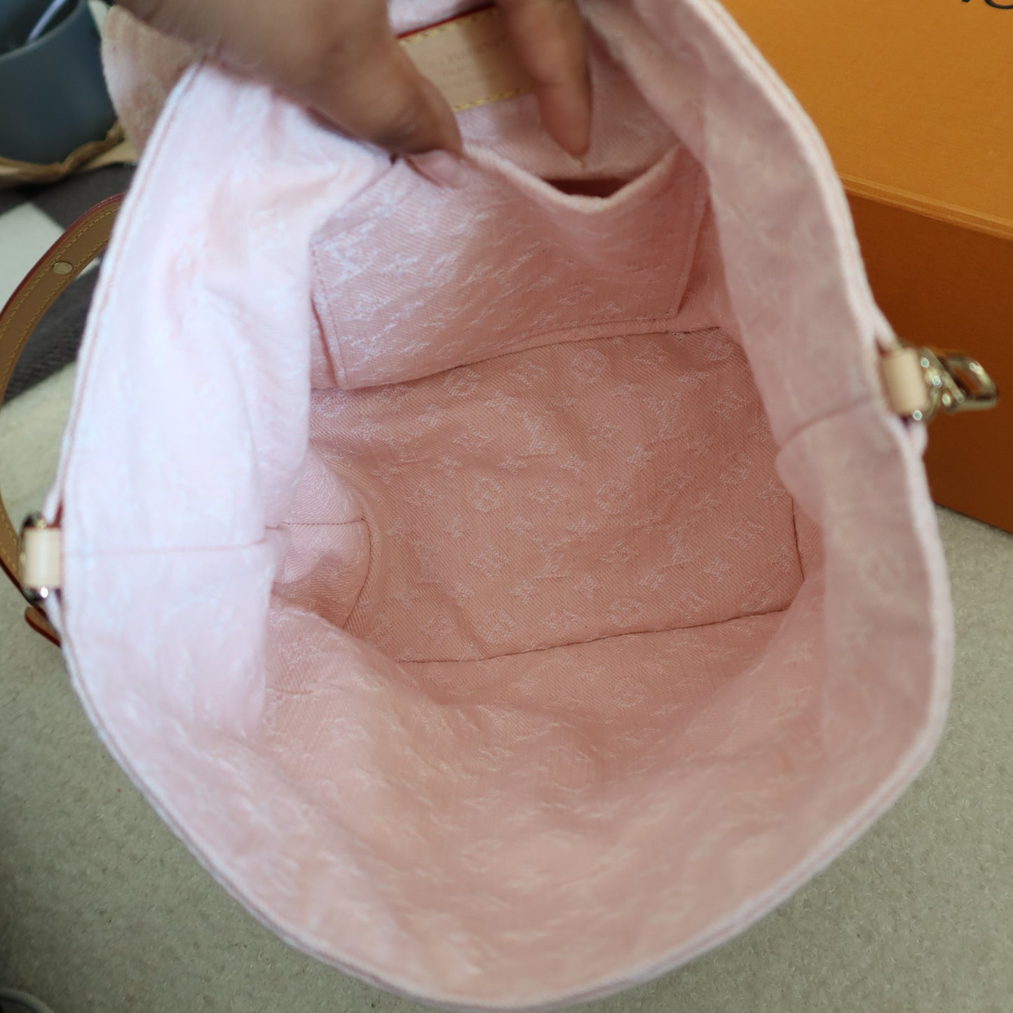 LOUIS VUITTON Pink Denim Venice Backpack NM
