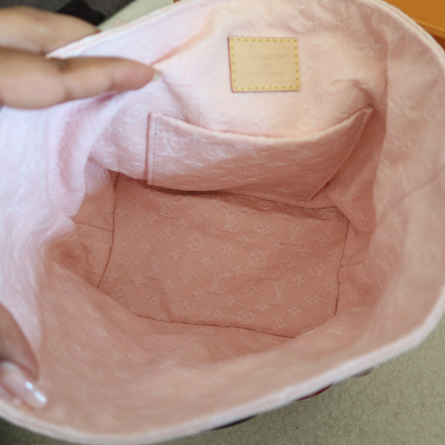 LOUIS VUITTON Pink Denim Venice Backpack NM