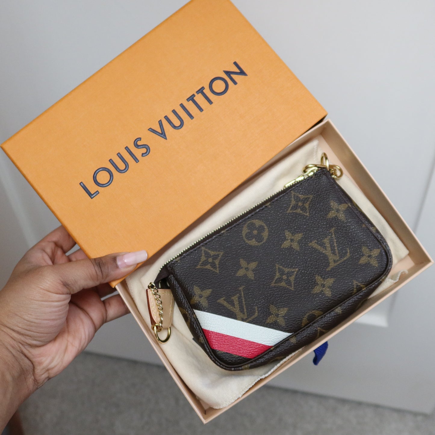 LOUIS VUITTON Monogram Stripe Mini Pochette