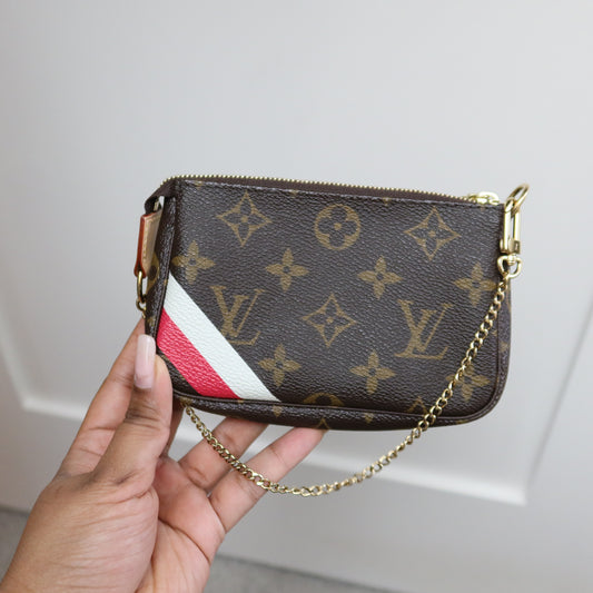LOUIS VUITTON Monogram Stripe Mini Pochette