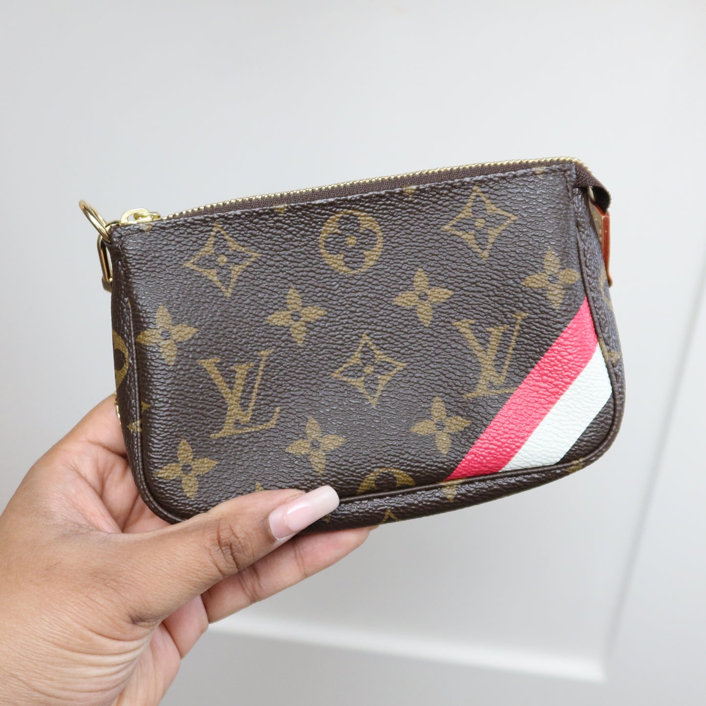 LOUIS VUITTON Monogram Stripe Mini Pochette