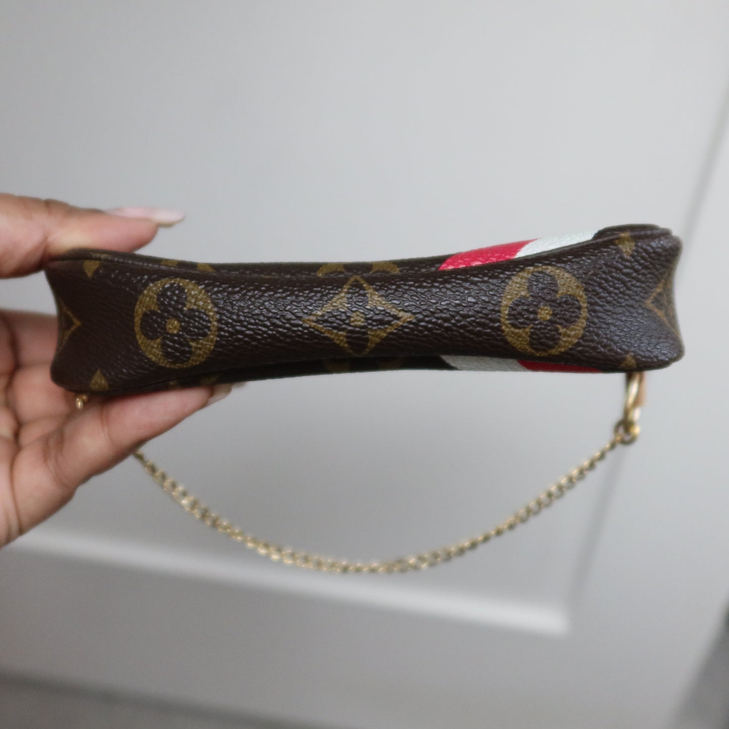 LOUIS VUITTON Monogram Stripe Mini Pochette