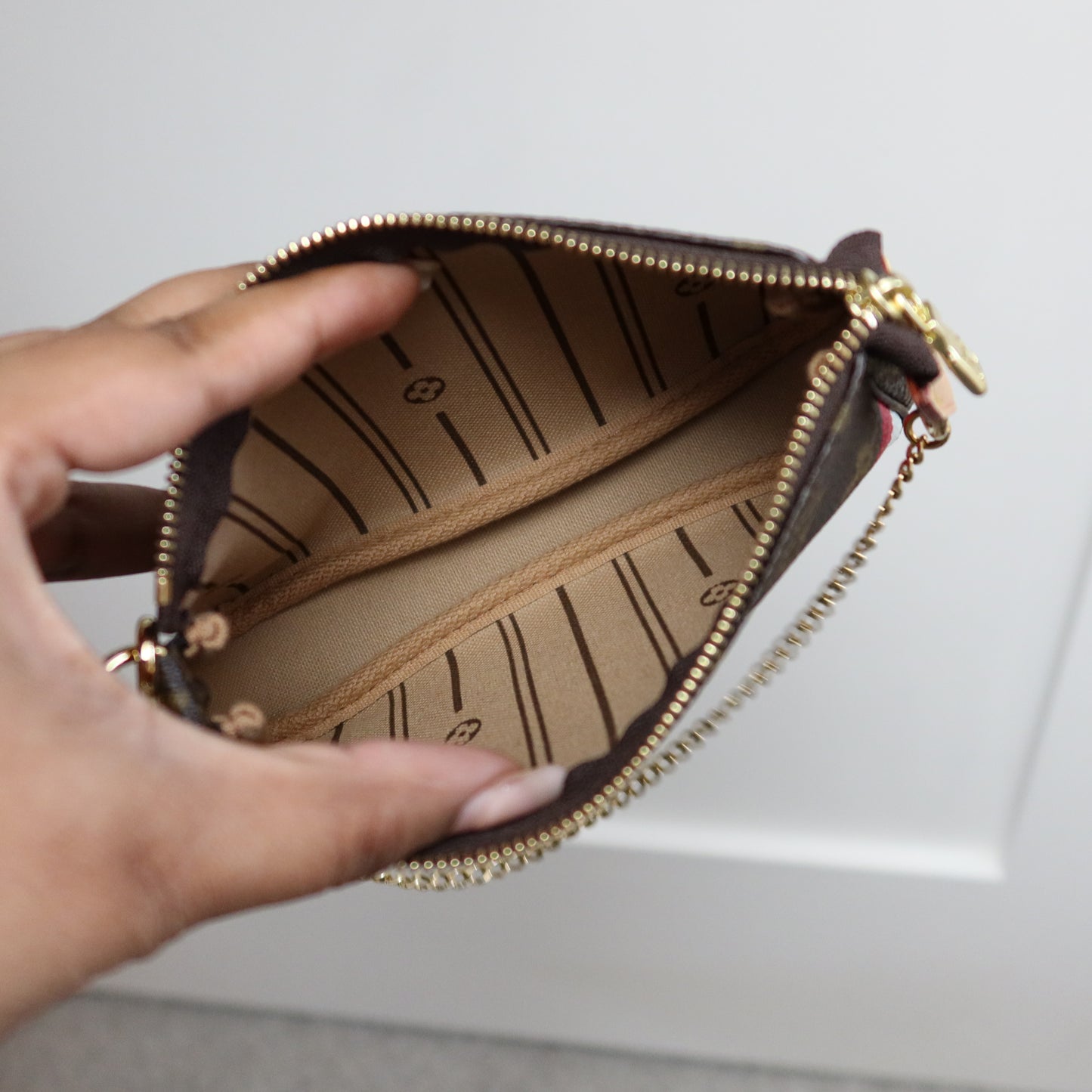 LOUIS VUITTON Monogram Stripe Mini Pochette