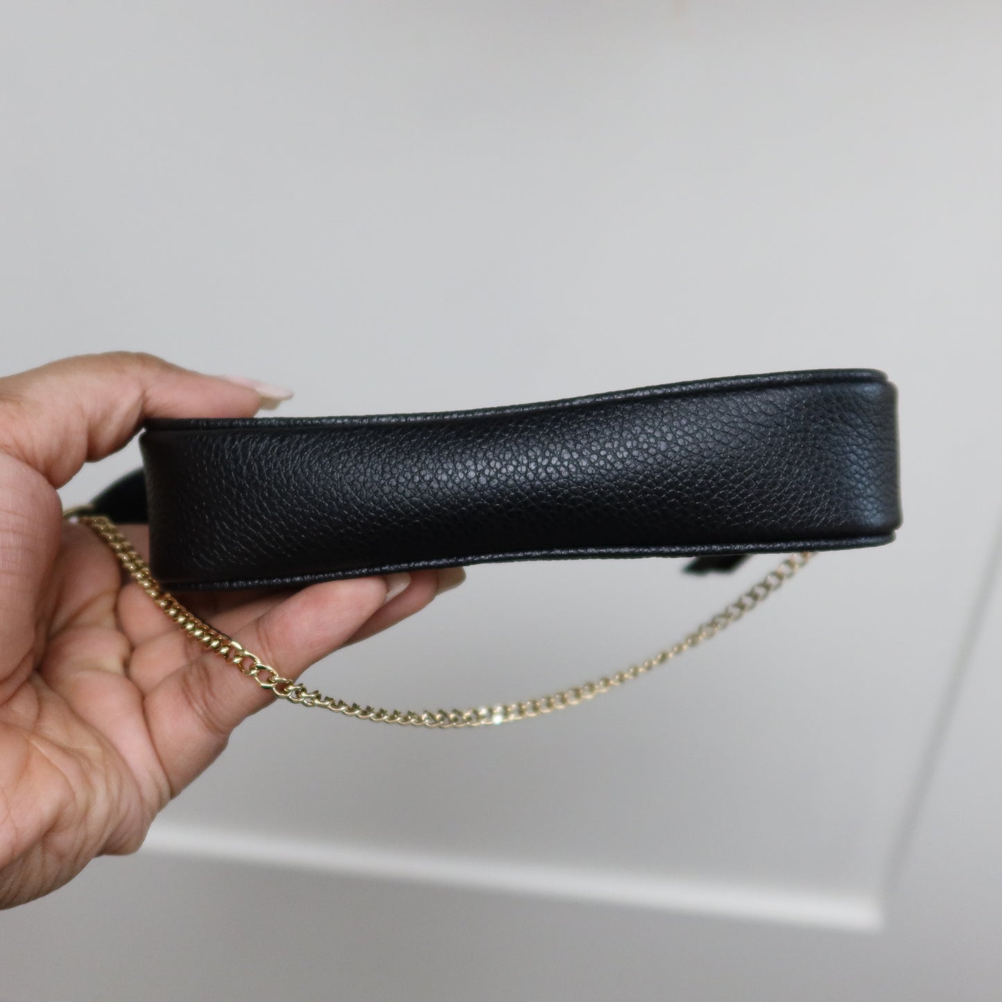 LOUIS VUITTON Black Bicolor Empreinte Mini Pochette