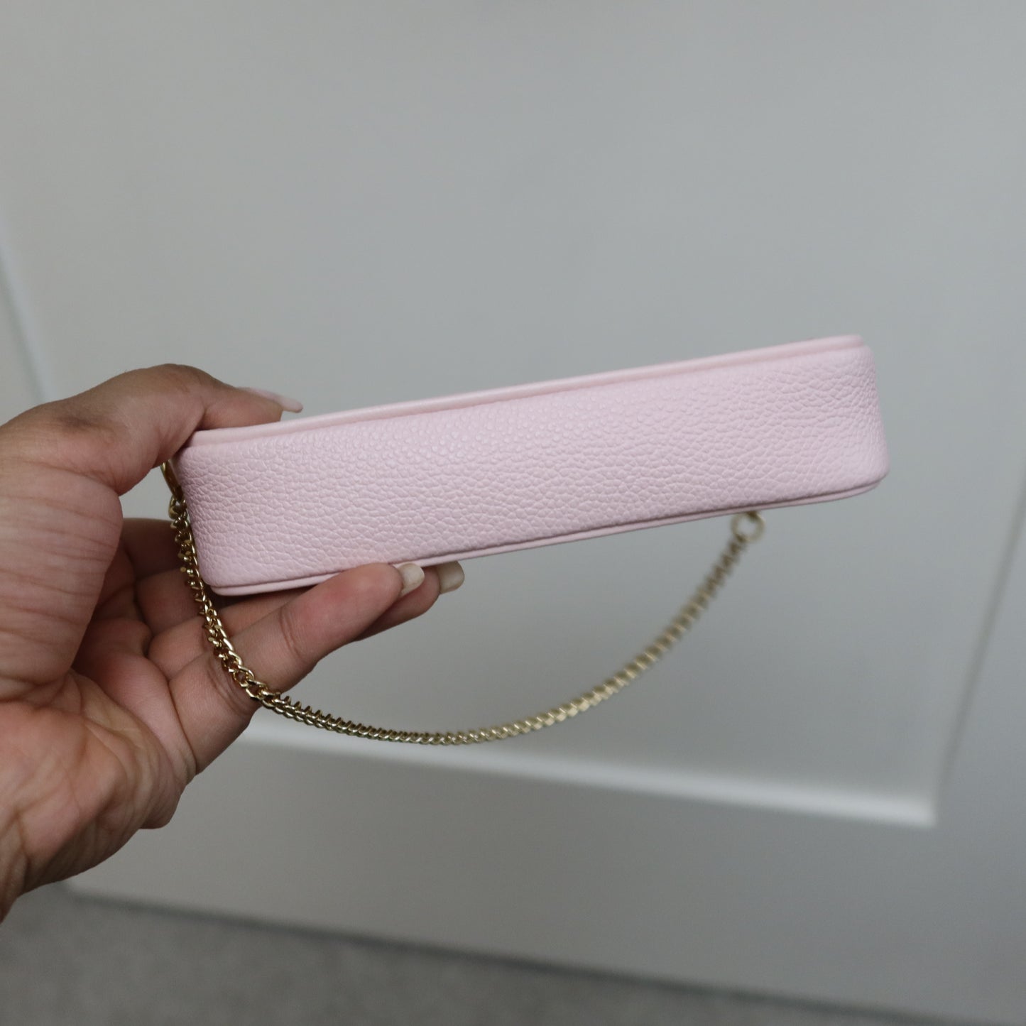 LOUIS VUITTON Pink Bicolor Empreinte Mini Pochette