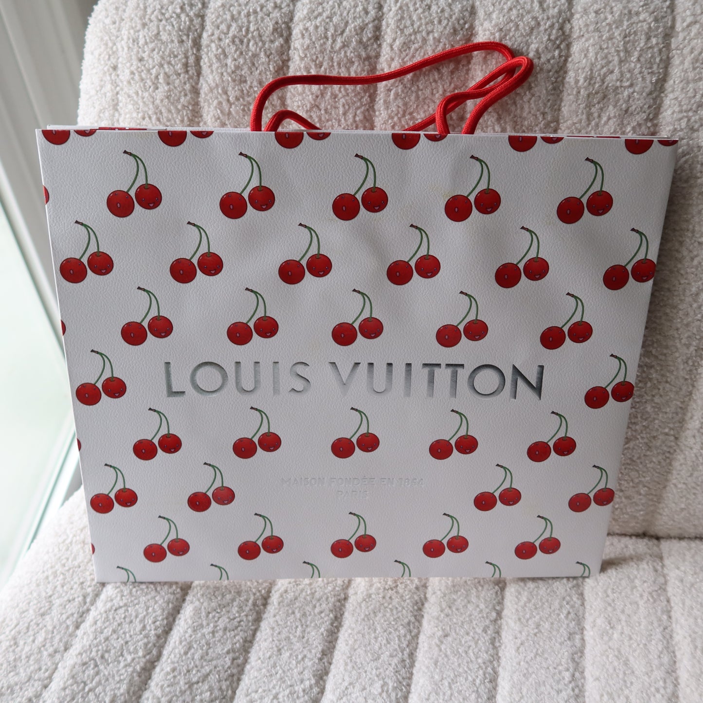 LOUIS VUITTON Murakami Cherries Denim Venice Backpack NM
