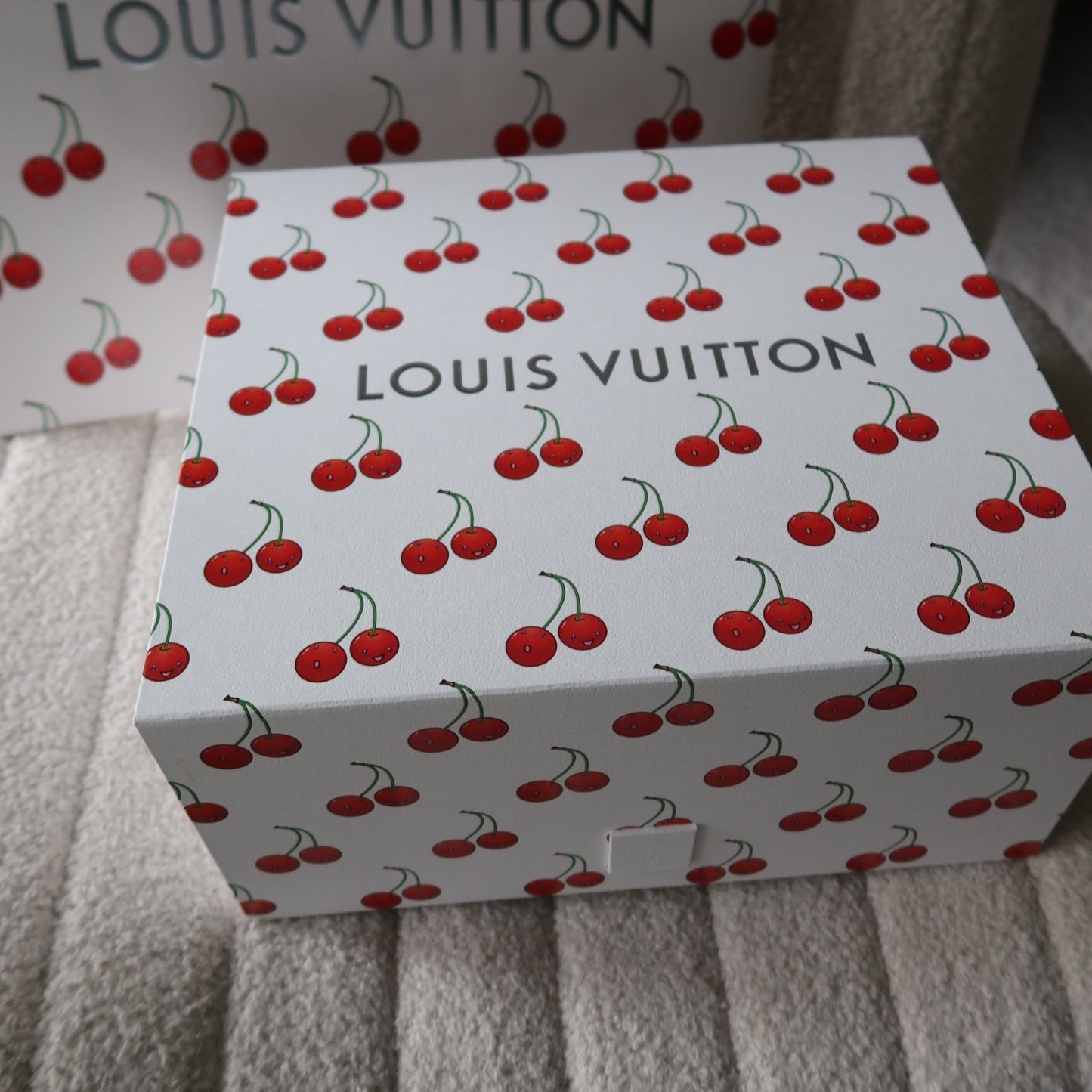 LOUIS VUITTON Murakami Cherries Denim Venice Backpack NM