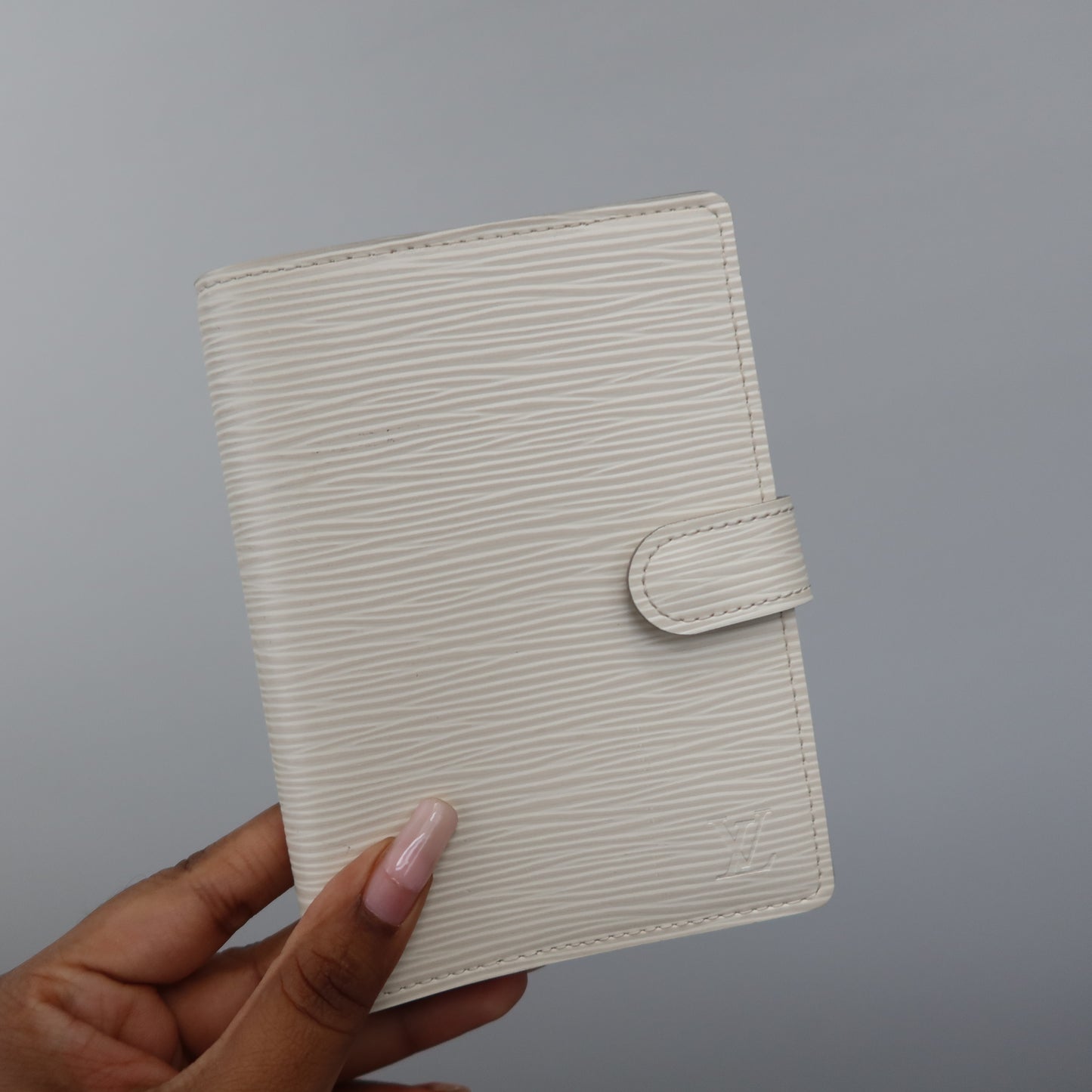 LOUIS VUITTON Cream Epi Leather Agenda MM