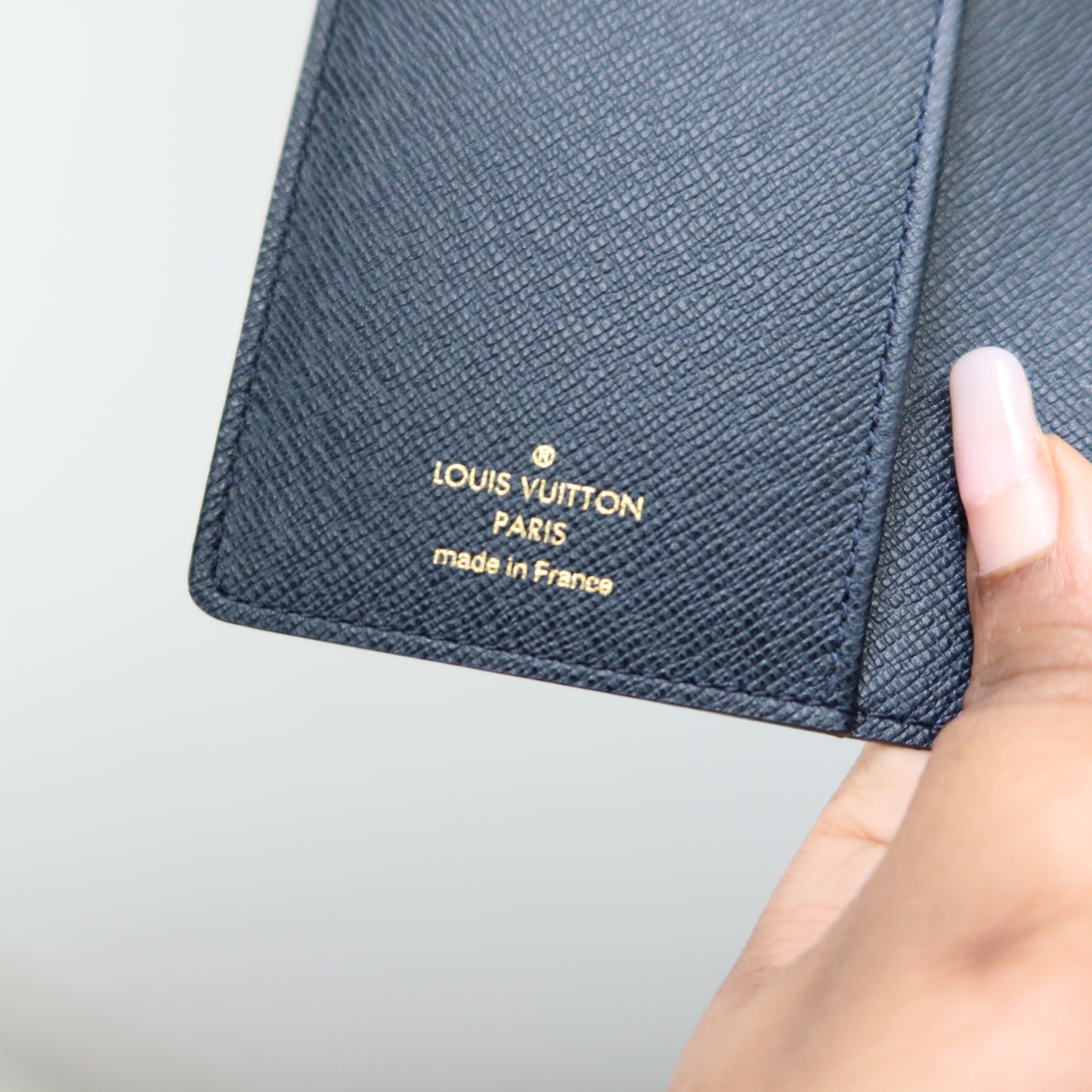 LOUIS VUITTON Mini Lin Navy Agenda MM