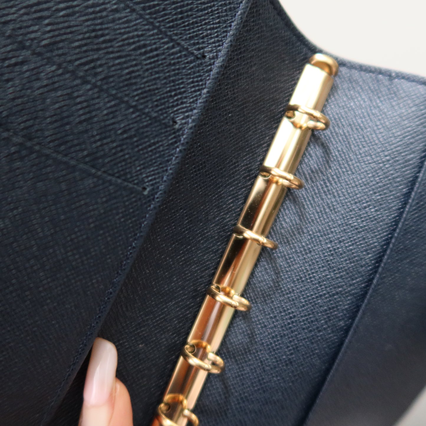 LOUIS VUITTON Mini Lin Navy Agenda MM