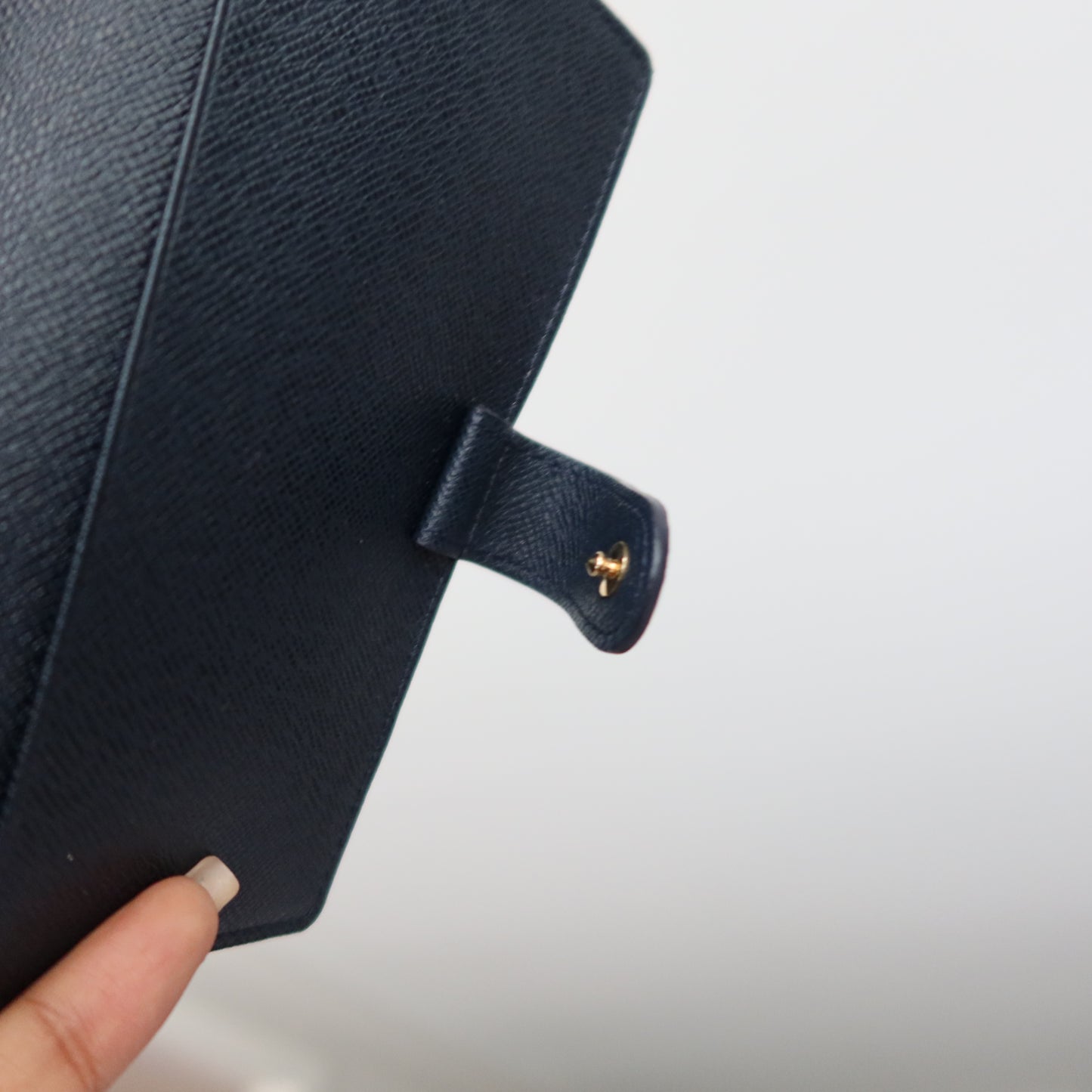 LOUIS VUITTON Mini Lin Navy Agenda MM