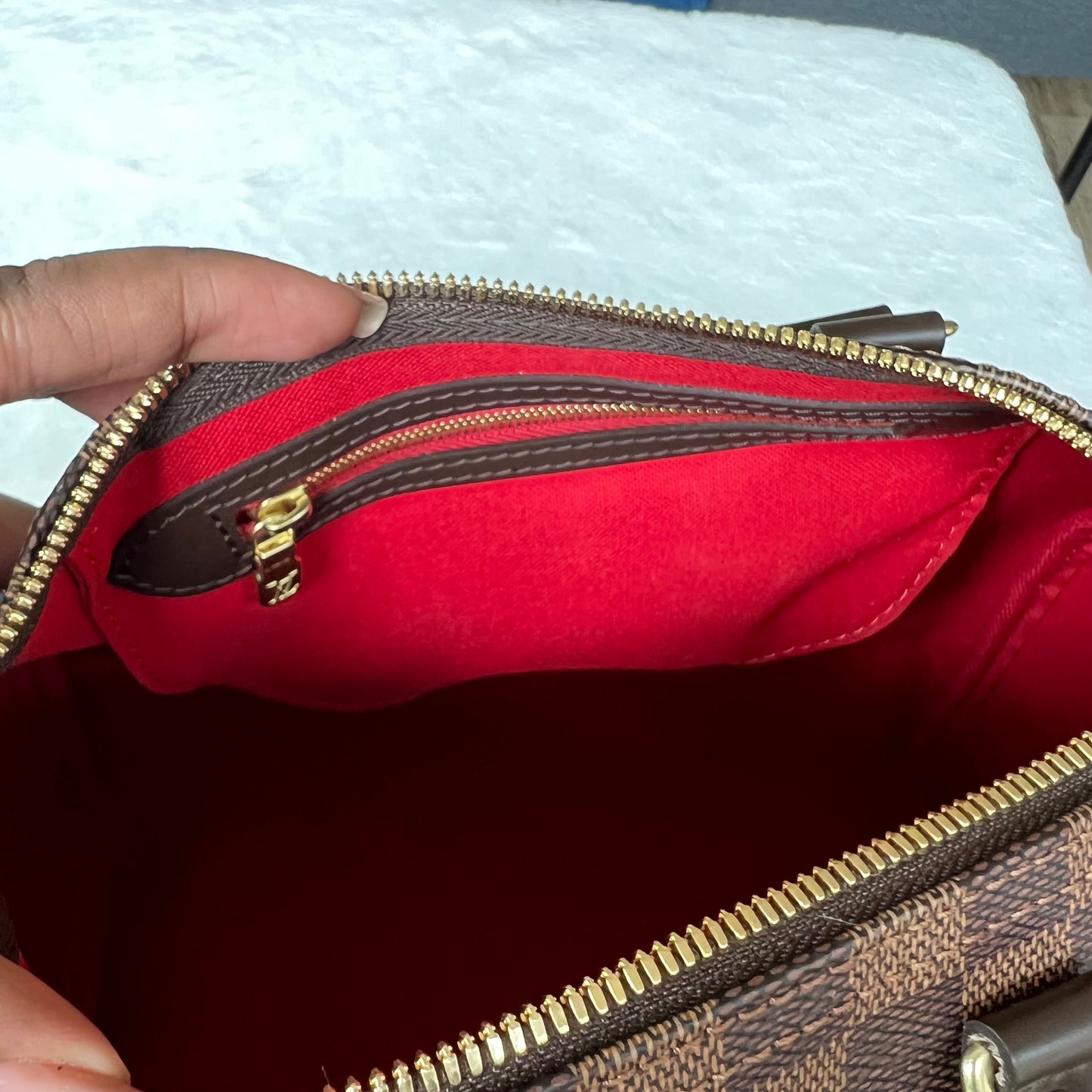 LOUIS VUITTON Damier Ebene Speedy Bandoliere 25