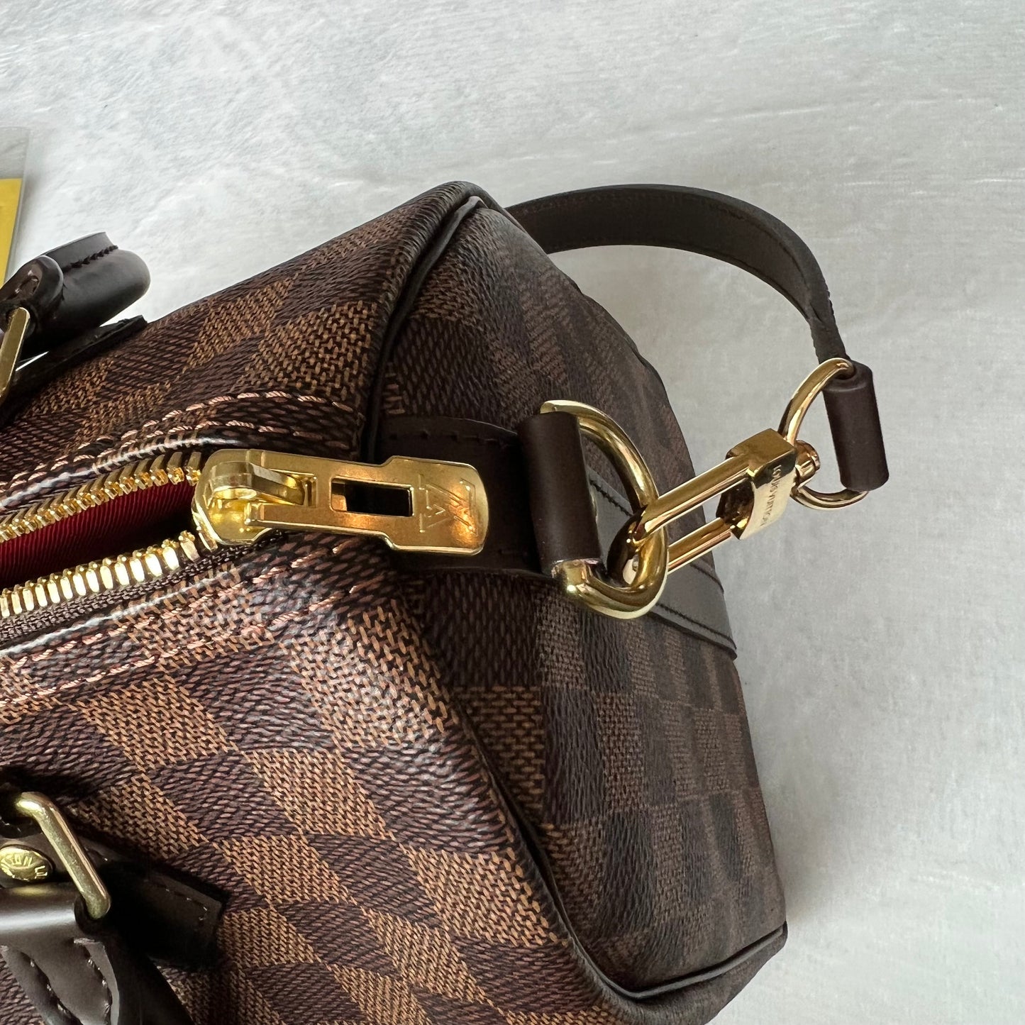 LOUIS VUITTON Damier Ebene Speedy Bandoliere 25