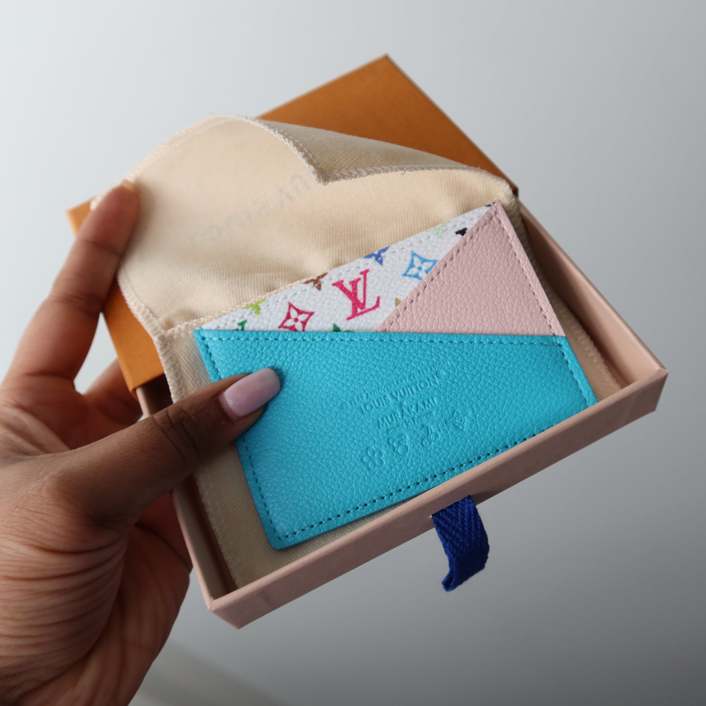 LOUIS VUITTON Murakami Multicolor Criss Cross Card Case