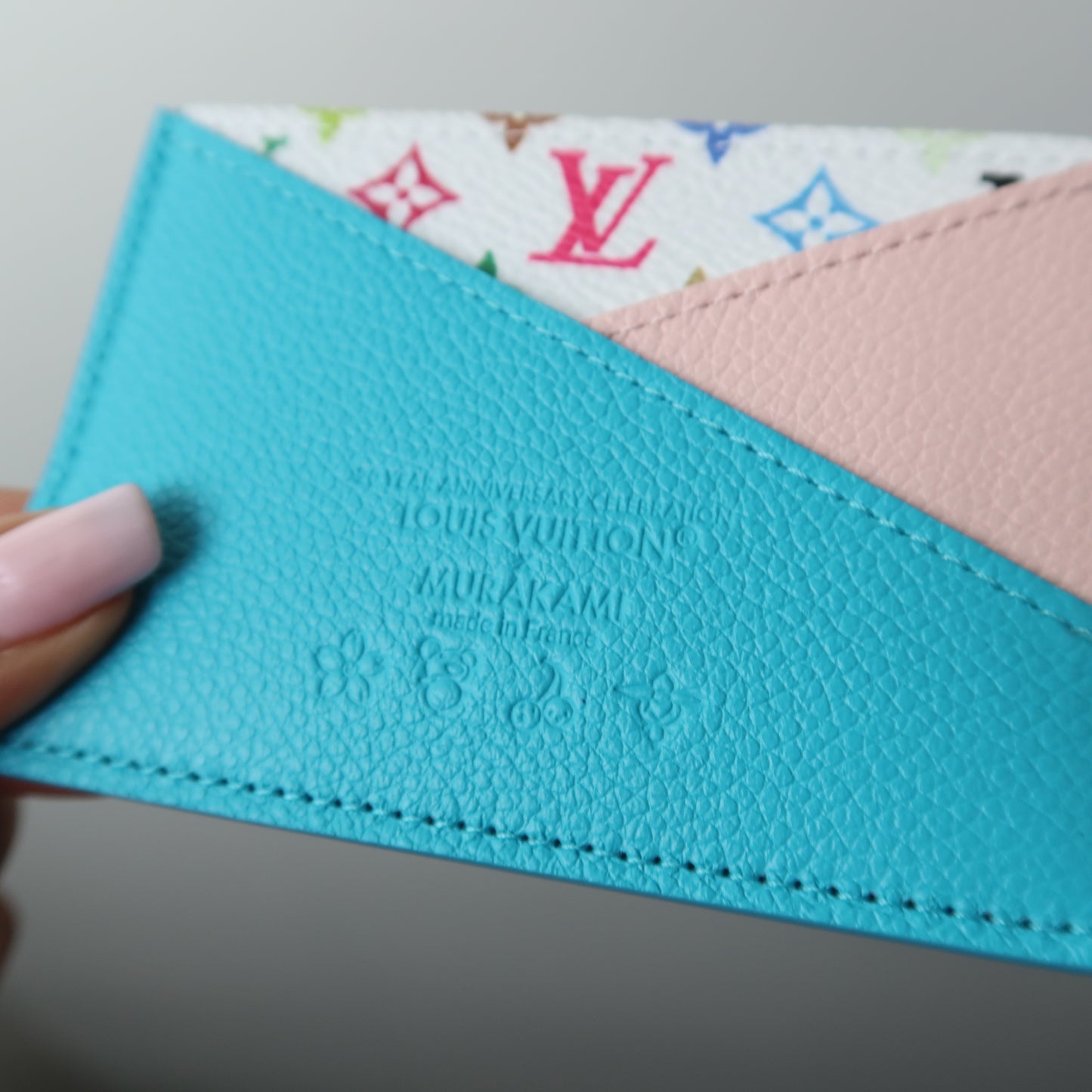 LOUIS VUITTON Murakami Multicolor Criss Cross Card Case