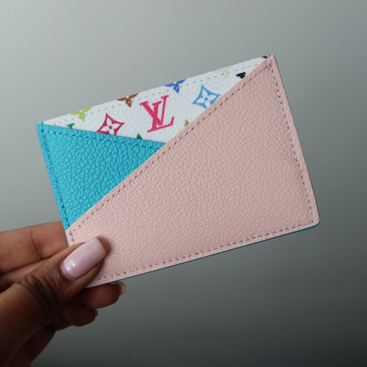 LOUIS VUITTON Murakami Multicolor Criss Cross Card Case
