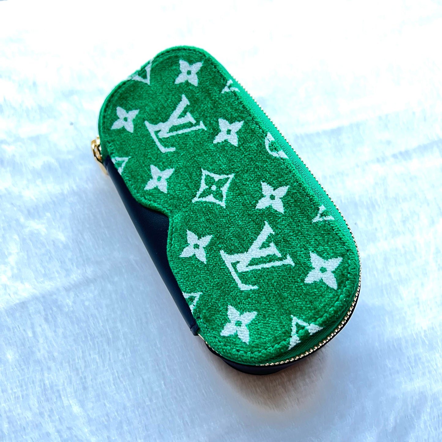 LOUIS VUITTON Match Collection Green Fabric Sunglasses Case GM