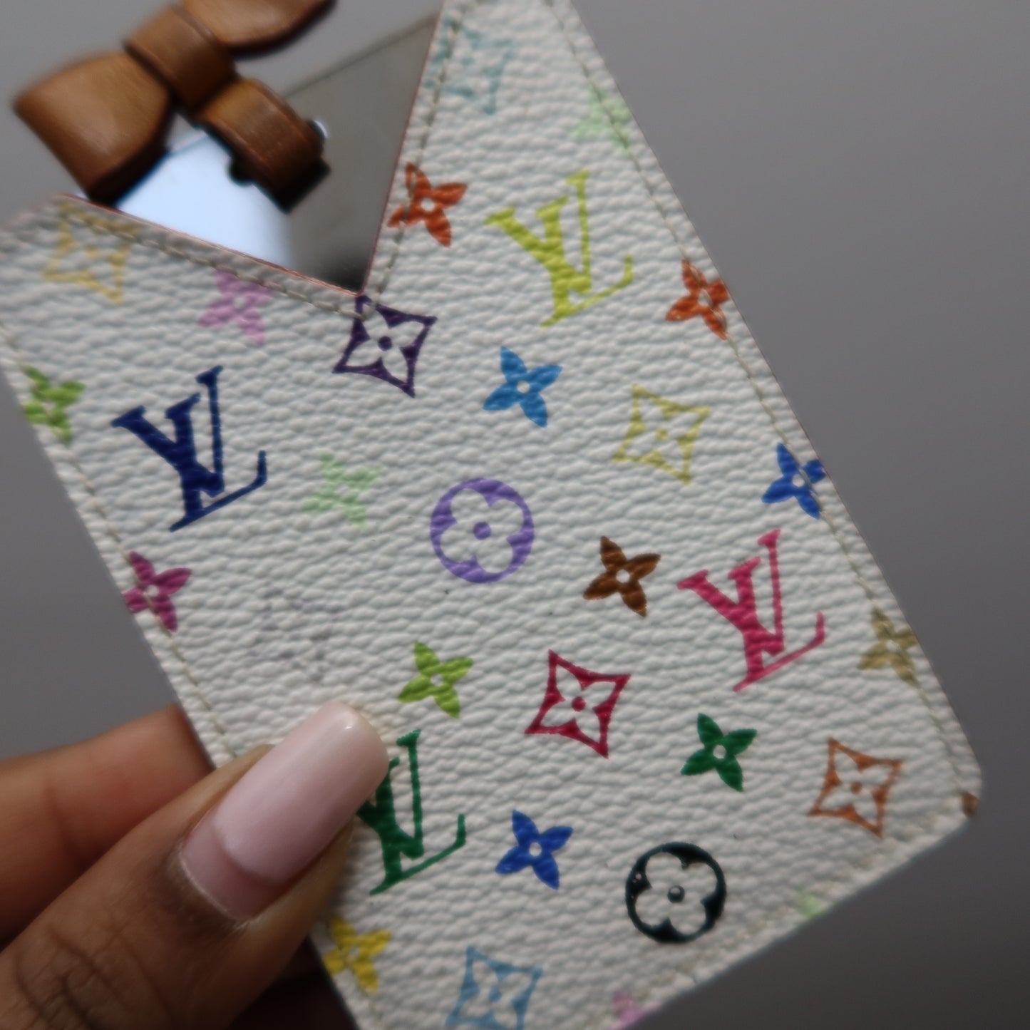 LOUIS VUITTON Murakami White Multicolor Pocket Mirror