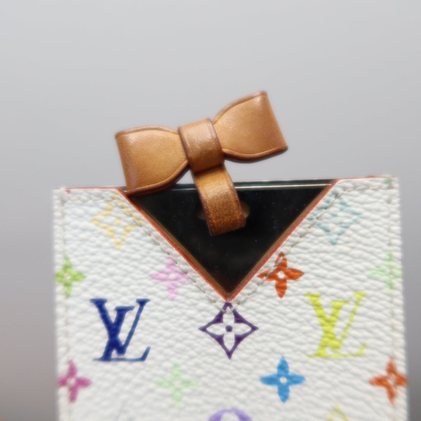 LOUIS VUITTON Murakami White Multicolor Pocket Mirror