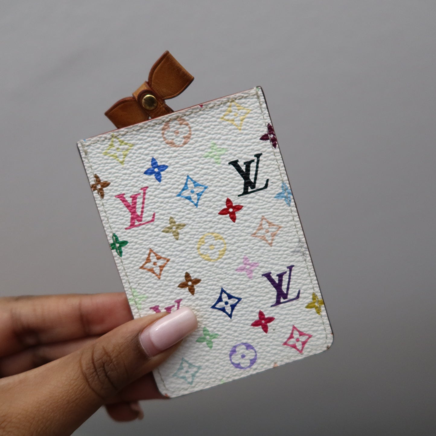 LOUIS VUITTON Murakami White Multicolor Pocket Mirror