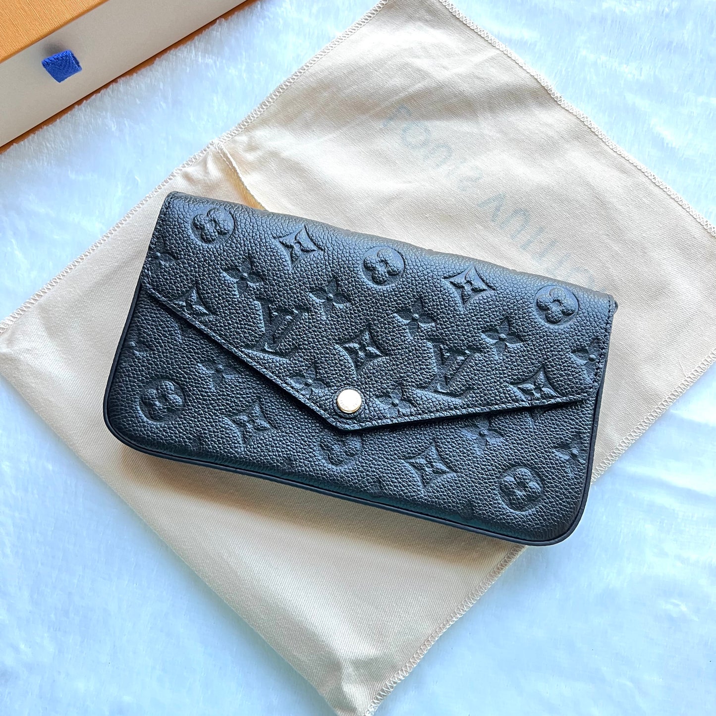 LOUIS VUITTON Black Empreinte Felice Pochette