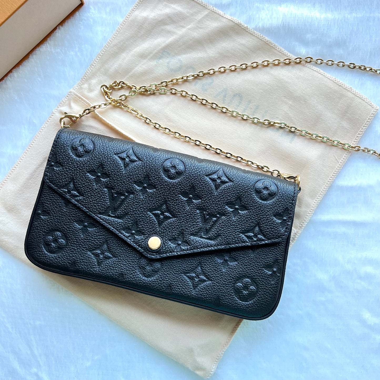 LOUIS VUITTON Black Empreinte Felice Pochette
