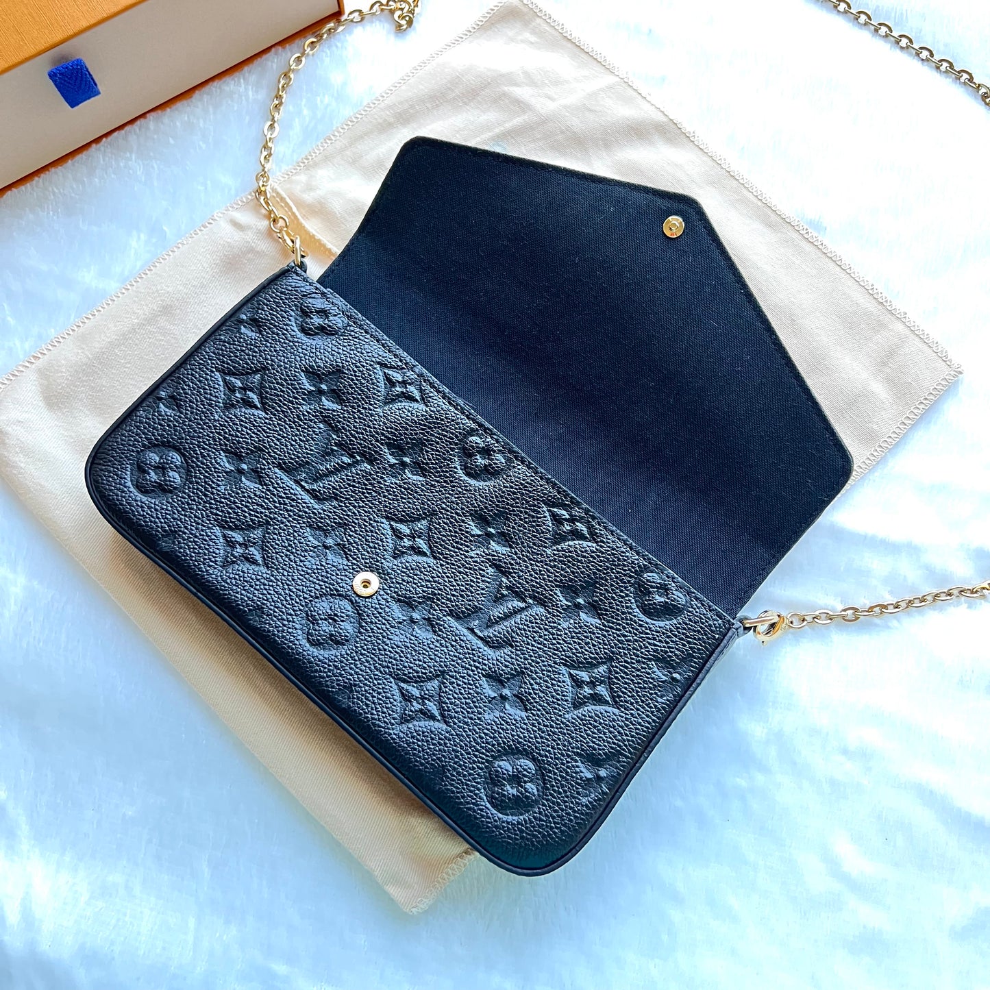 LOUIS VUITTON Black Empreinte Felice Pochette