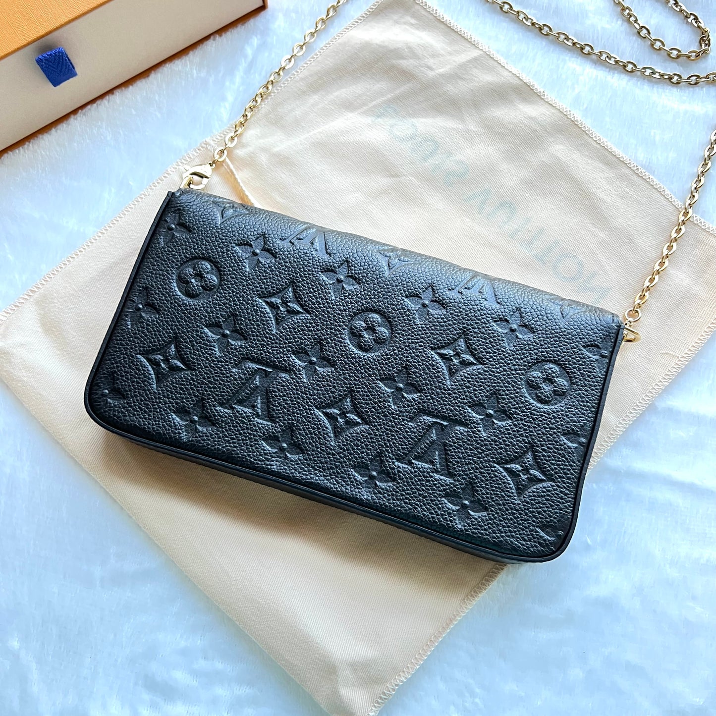 LOUIS VUITTON Black Empreinte Felice Pochette