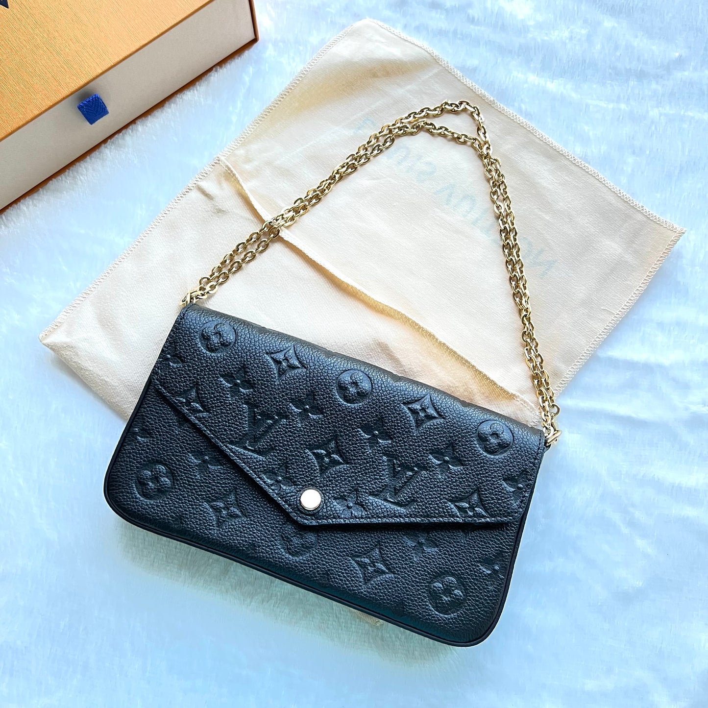 LOUIS VUITTON Black Empreinte Felice Pochette