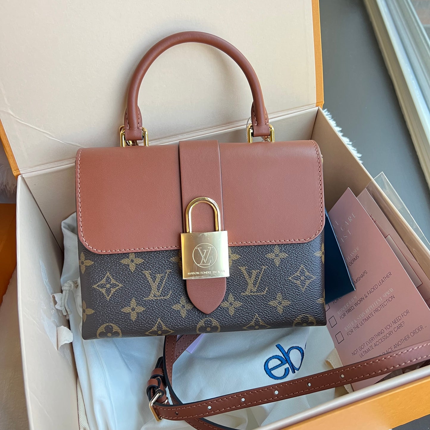 LOUIS VUITTON Locky BB Cognac Crossbody Bag