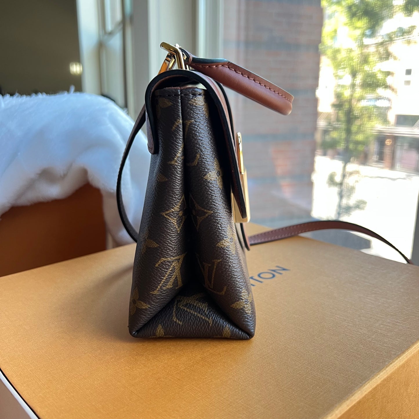 LOUIS VUITTON Locky BB Cognac Crossbody Bag