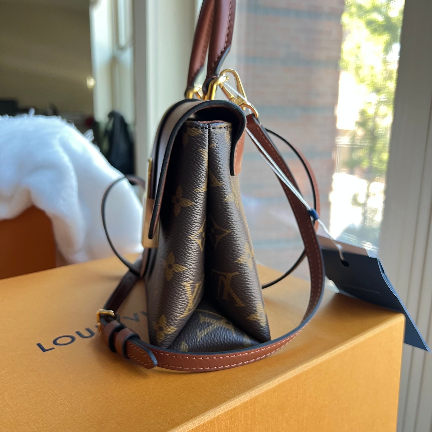 LOUIS VUITTON Locky BB Cognac Crossbody Bag