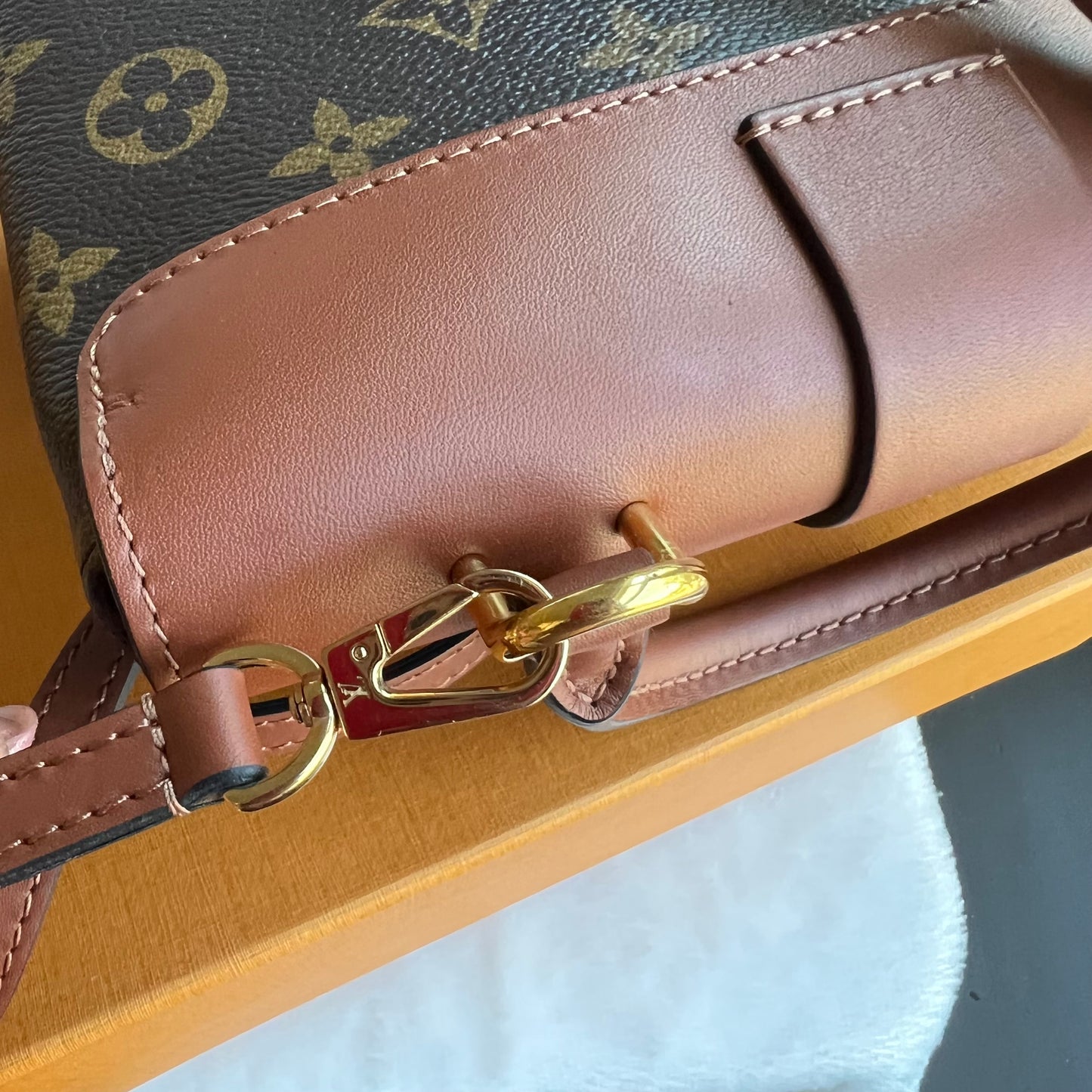 LOUIS VUITTON Locky BB Cognac Crossbody Bag