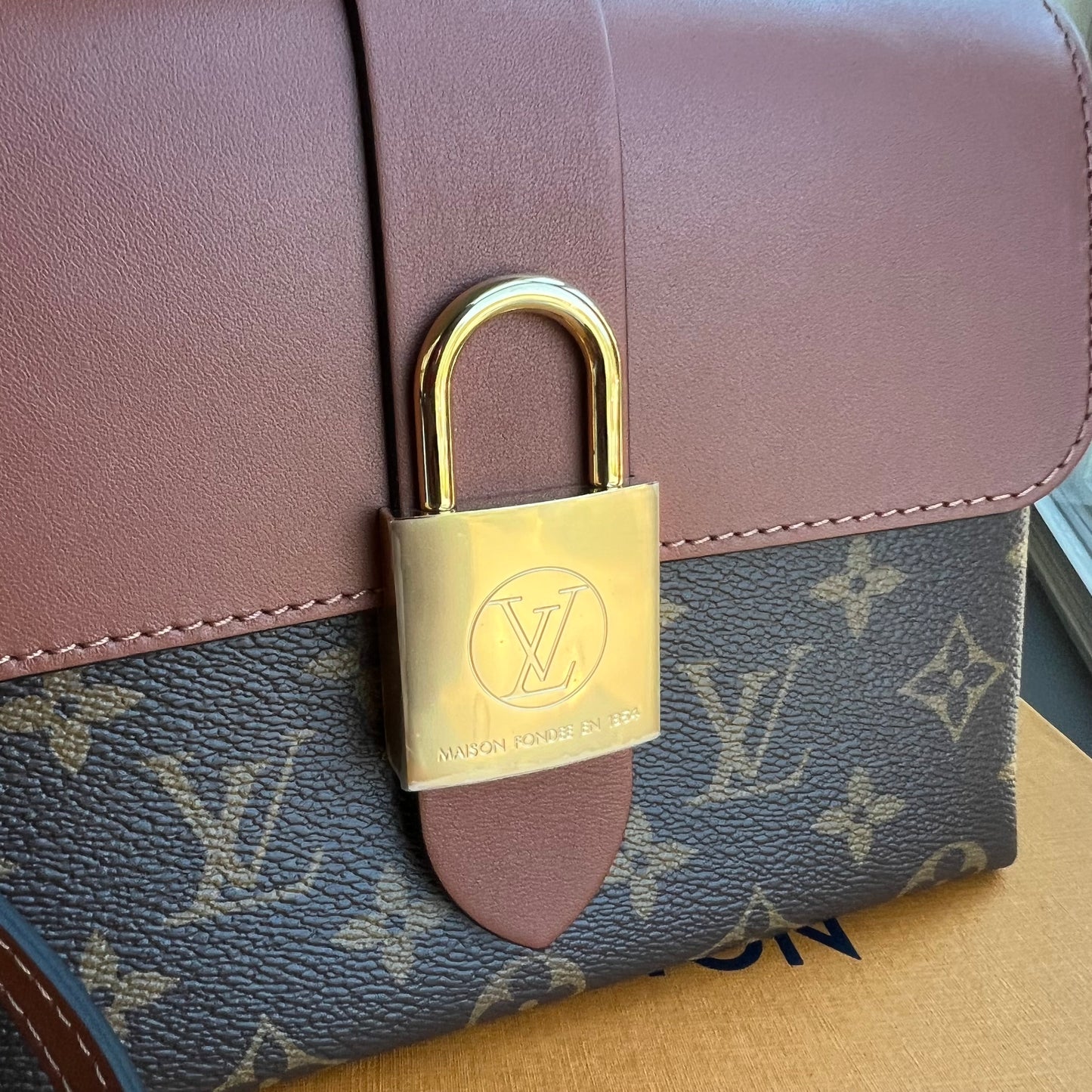 LOUIS VUITTON Locky BB Cognac Crossbody Bag
