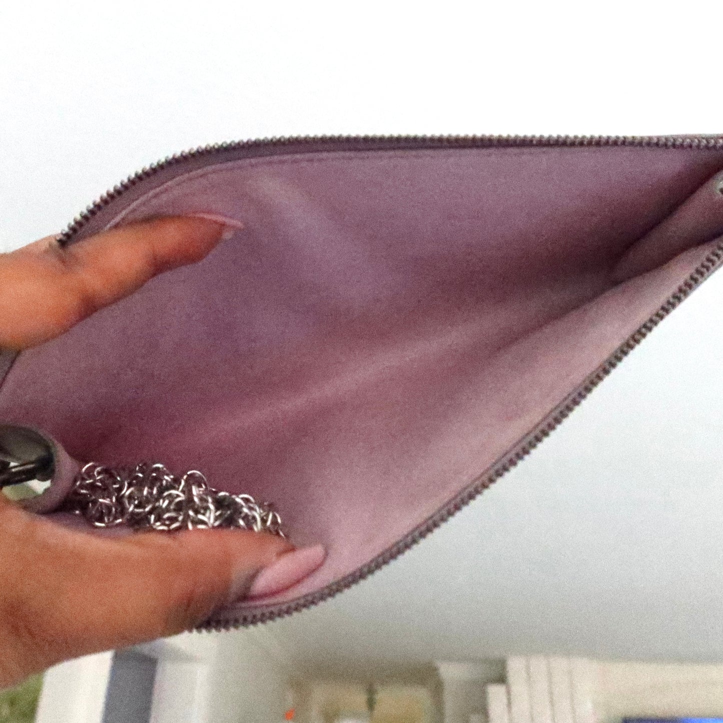 LOUIS VUITTON Epi Leather Lilac Purple Pochette Accessoires
