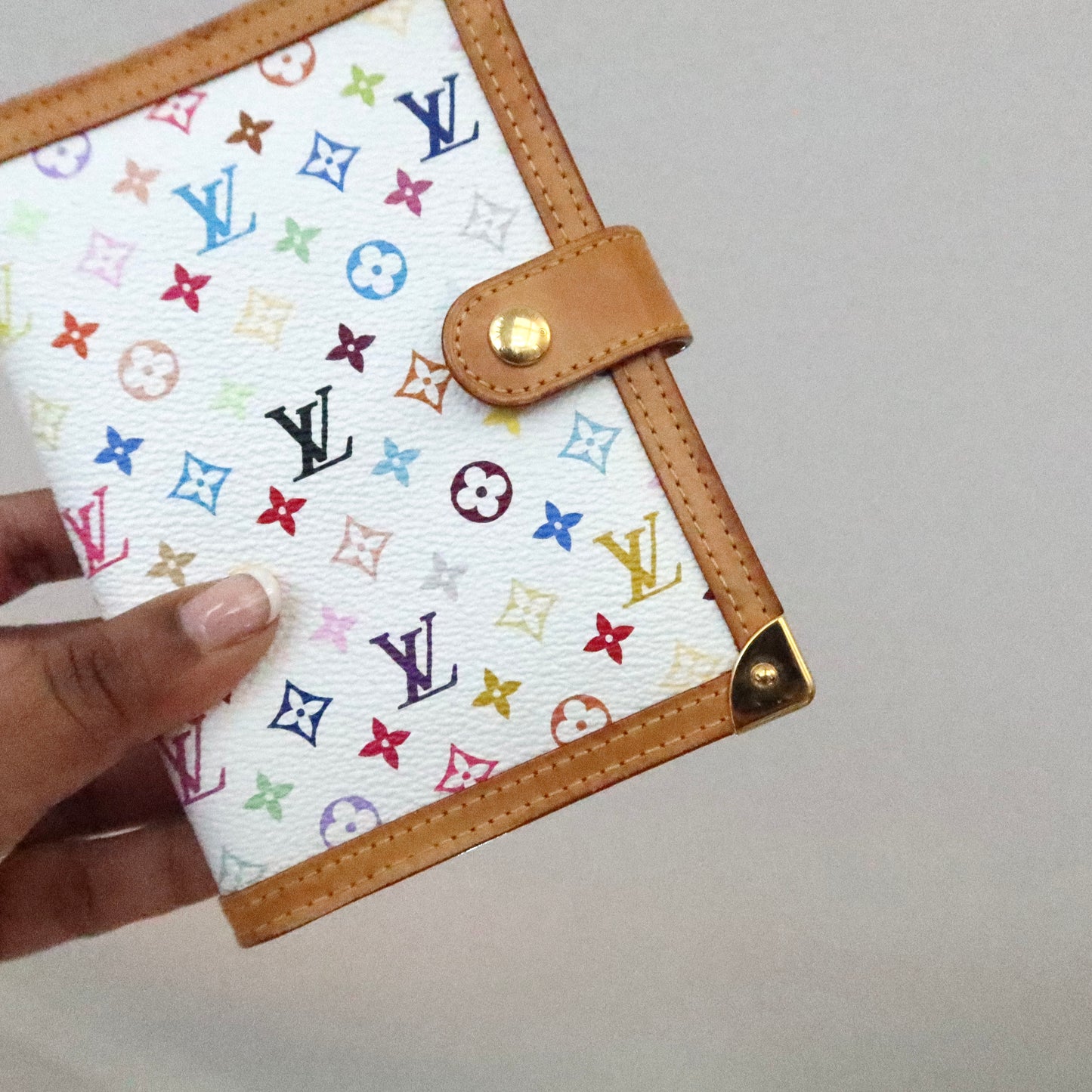 LOUIS VUITTON Murakami Multicolor White Agenda PM