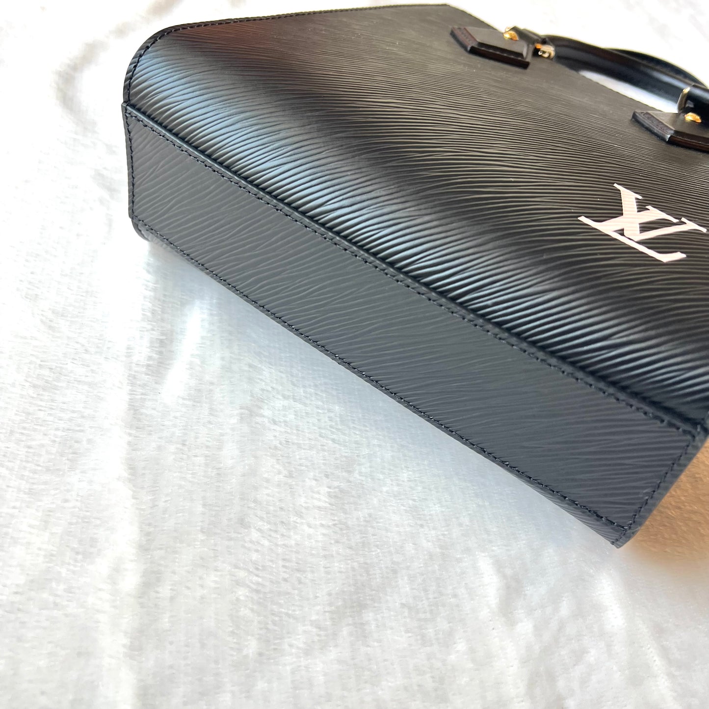 LOUIS VUITTON Black Epi Sac Plat BB