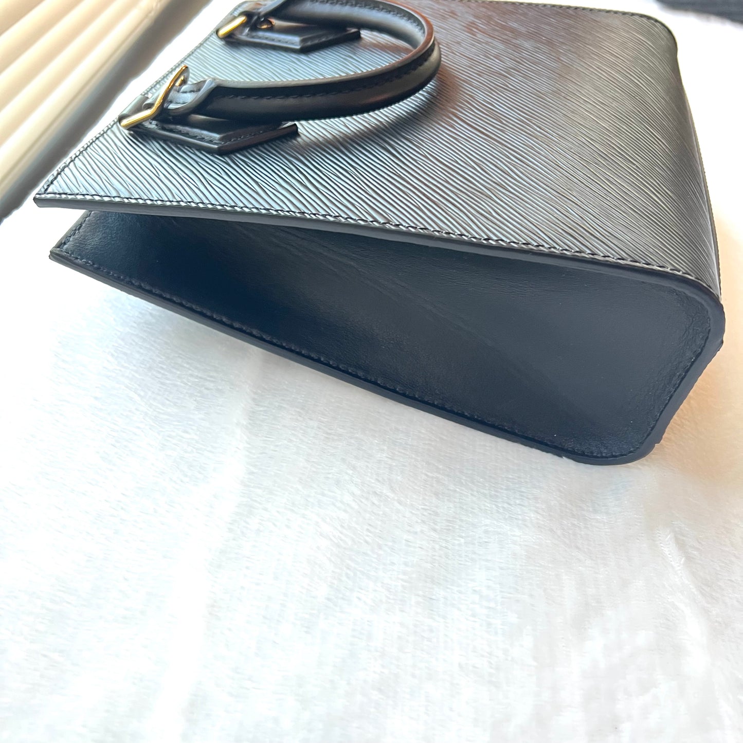 LOUIS VUITTON Black Epi Sac Plat BB