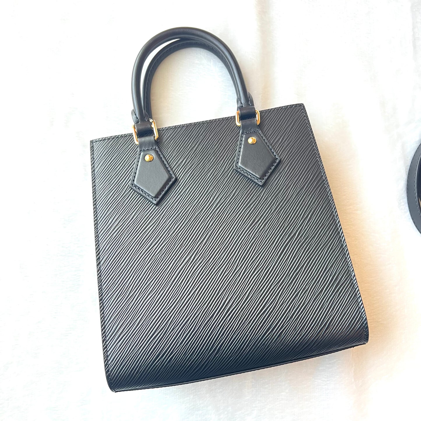 LOUIS VUITTON Black Epi Sac Plat BB
