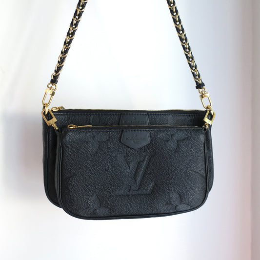 LOUIS VUITTON Black Empreinte Multi Pochette Accessoires