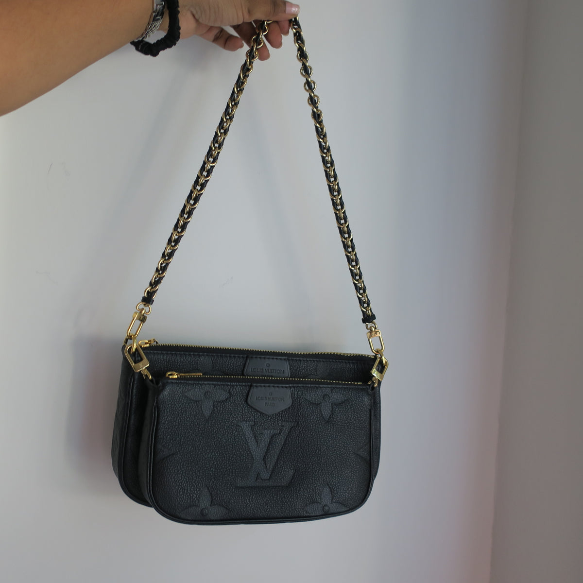 LOUIS VUITTON Black Empreinte Multi Pochette Accessoires