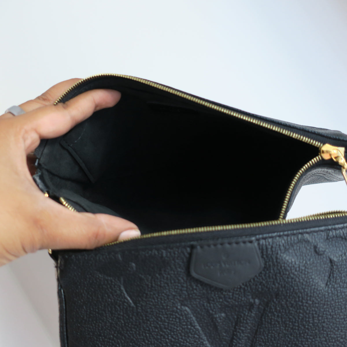 LOUIS VUITTON Black Empreinte Multi Pochette Accessoires